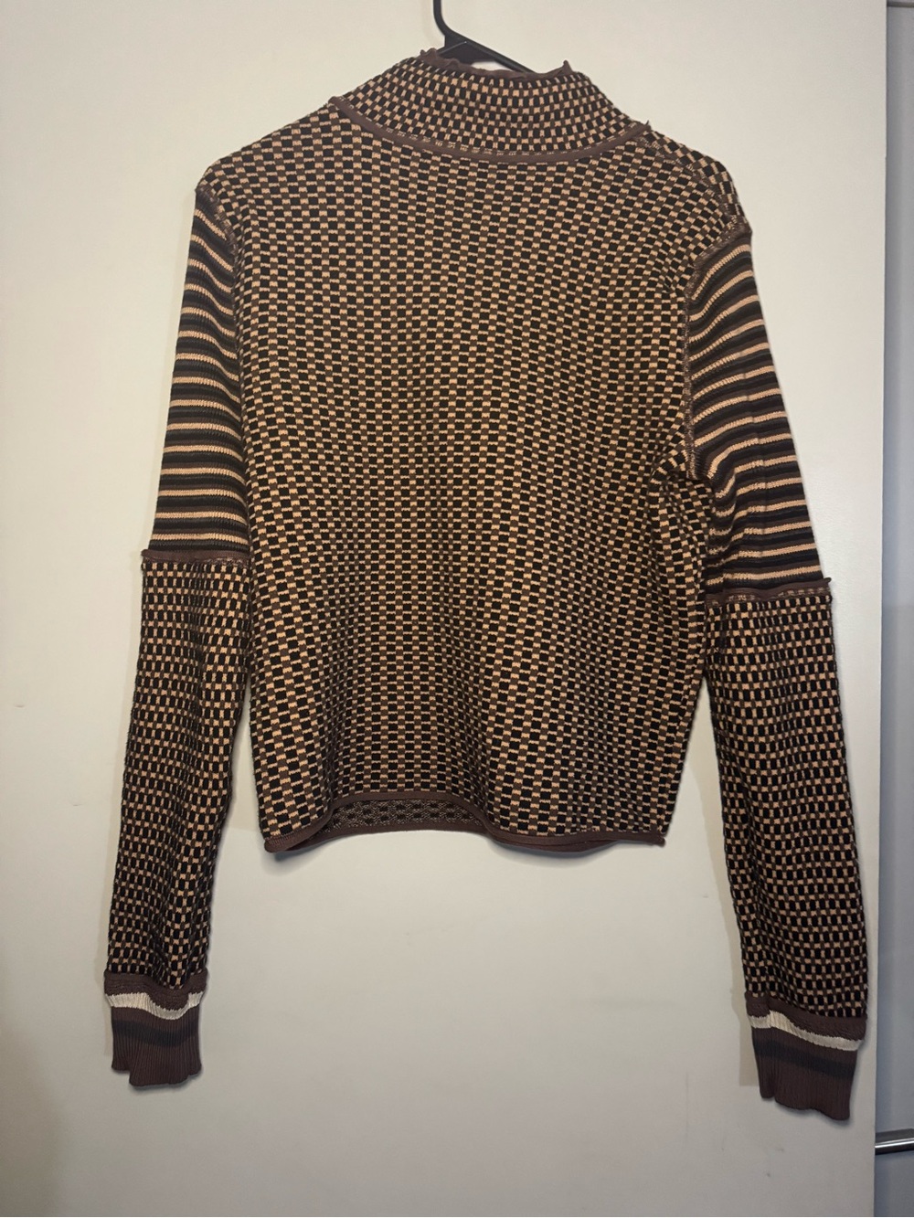 Free People Gamer Cuff Turtleneck Sweater in Black Combo Medium - Picture 3 of 5